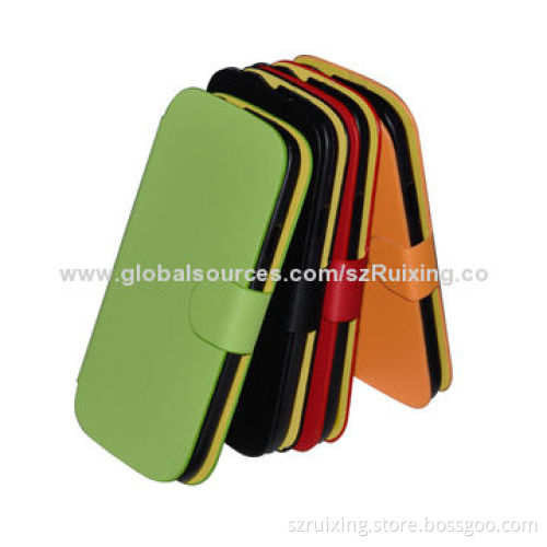 Stock Item Twill Veins Leather Case for Samsung Galaxy S3/I9300, with Stand Function